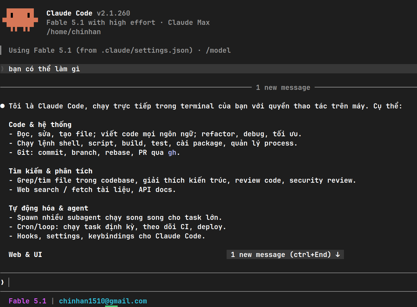 Claude Code CLI running with ai-claude-keyapi